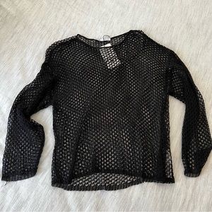 Zara Semi Sheer/Netted Long Sleeve